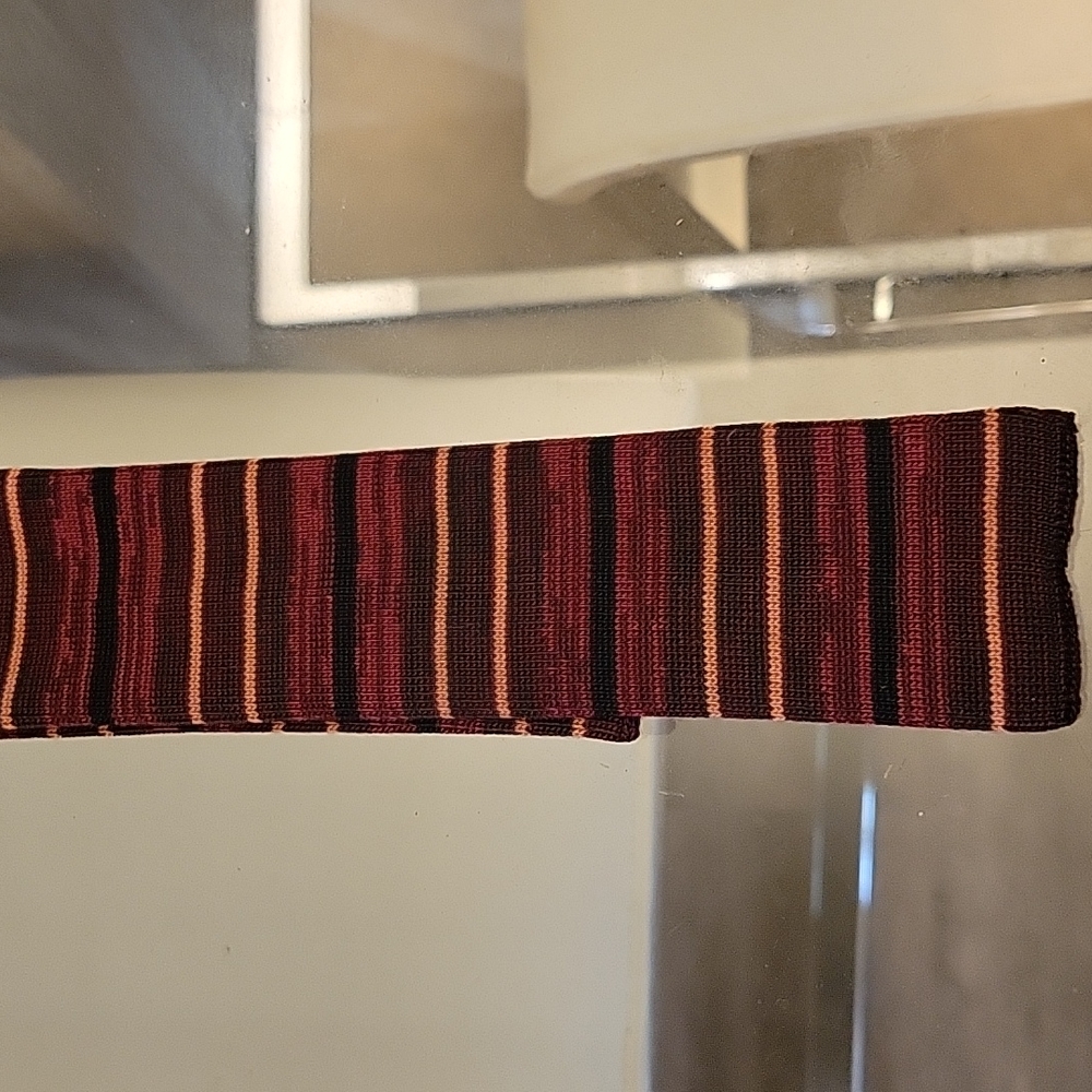 Prada Tie with red and yellow stripes